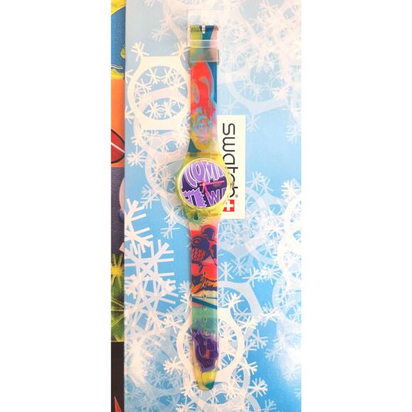 Swatch watch ROBIN GJ103 1990 Standard Gents New Old Stock with new battery - Picture 3 of 9